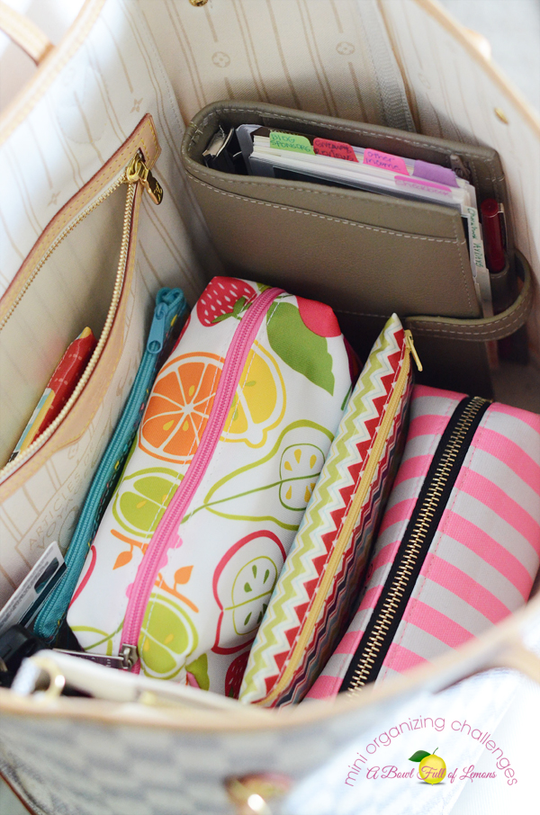 Mini Organizing Challenge - Purse Organization | A Bowl Full of Lemons