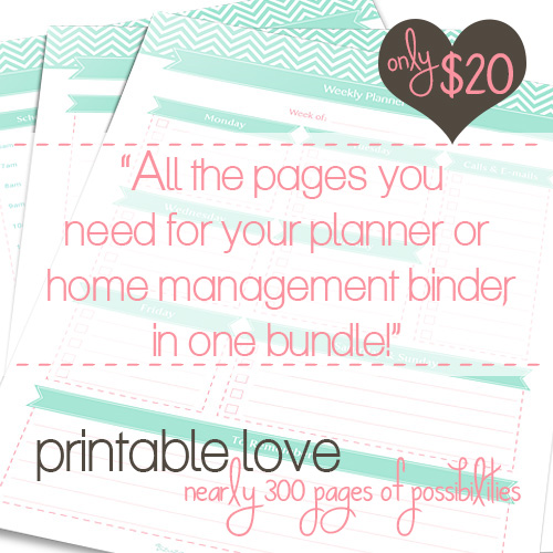 Printable Love Bundle hosted by A Bowl Full of Lemons & Clean Mama