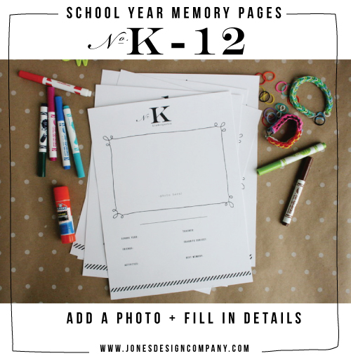 Jones Design Company School Memory Kit