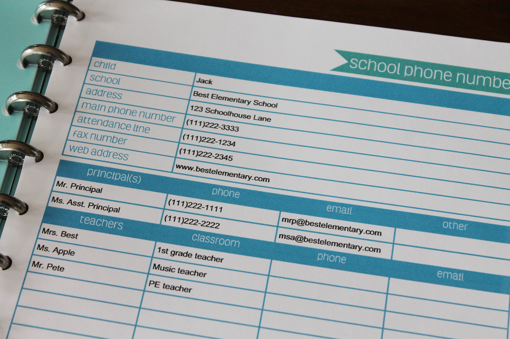 School Information Kit - editable - CMP