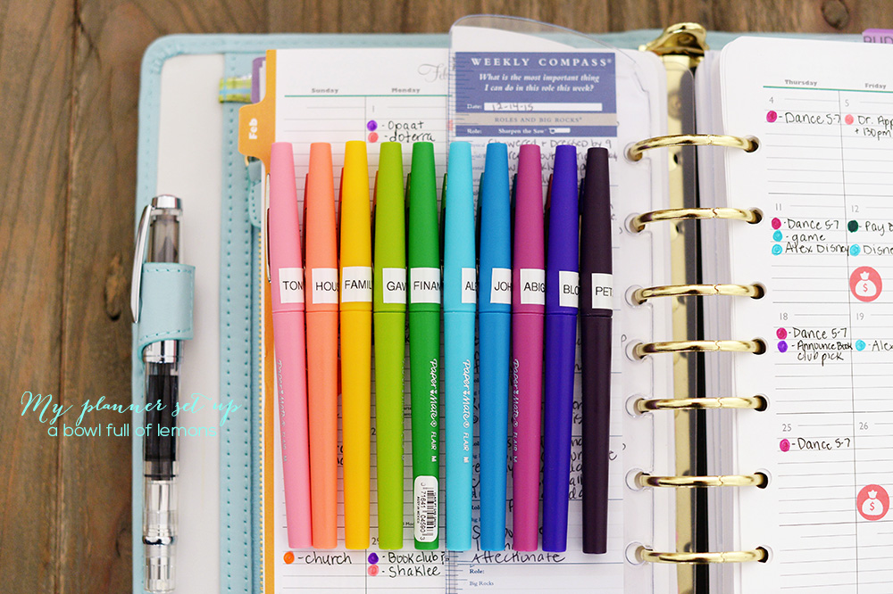 My Planner Set Up via A Bowl Full of Lemons 