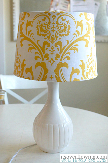 How To Upcycle An Old Lampshade A, How To Cover An Old Lampshade With Fabric Glue