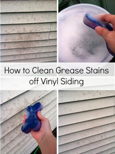 how to clean grease stains off vinyl siding