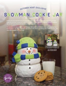 October 2013 Snowman Cookie Jar