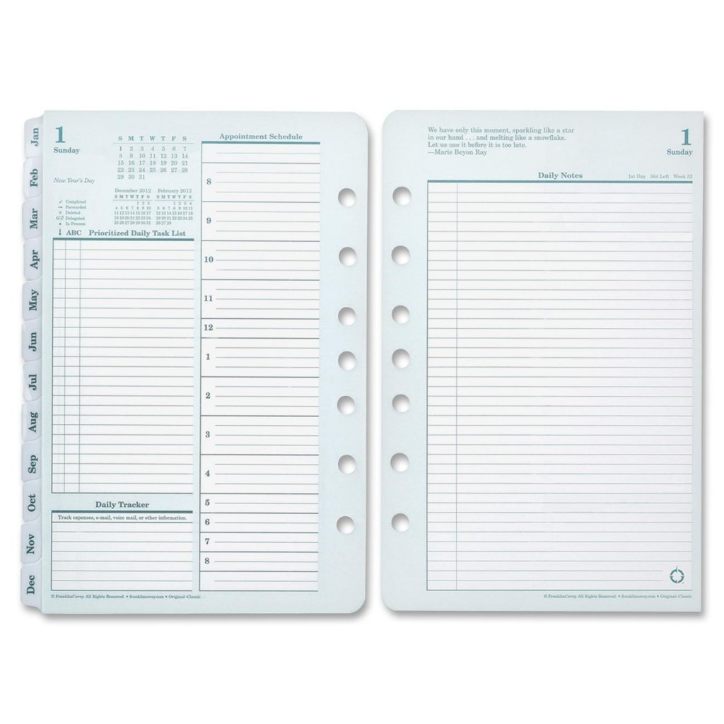 franklin covey classic planner refills