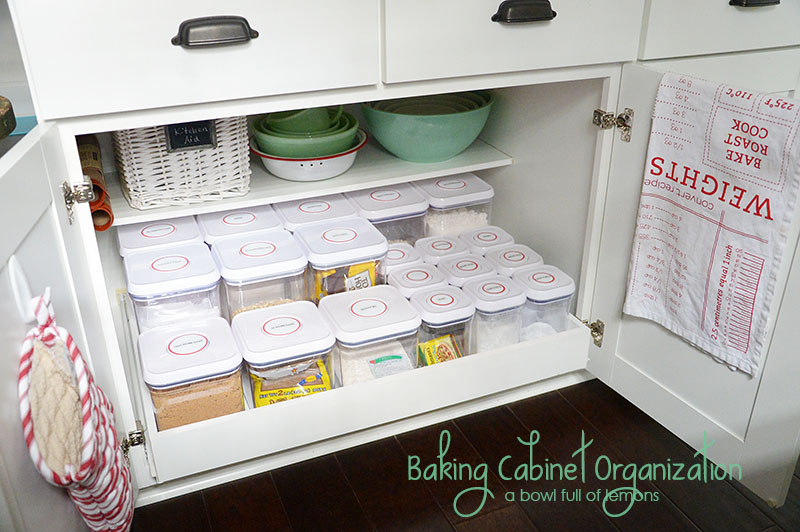 Baking Cabinet Organization - A Bowl Full of Lemons