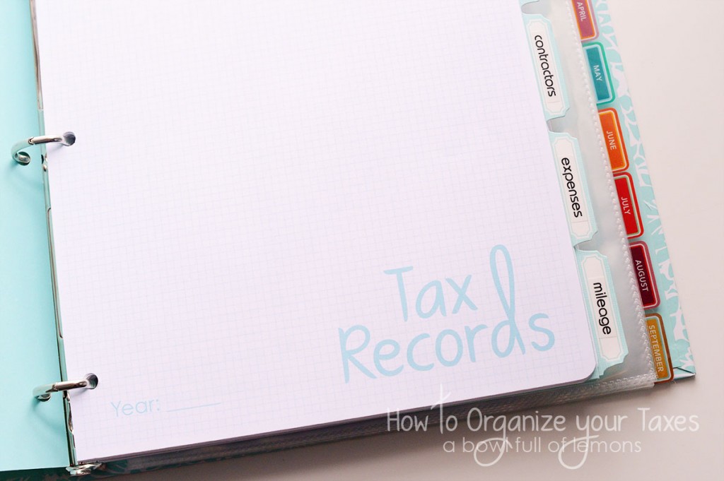 How to organize your taxes - A Bowl Full of Lemons 2