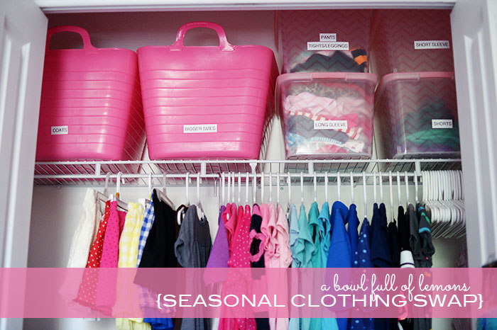 HOW TO ORGANIZE:  Seasonal Clothing Swap via A Bowl Full of Lemons 