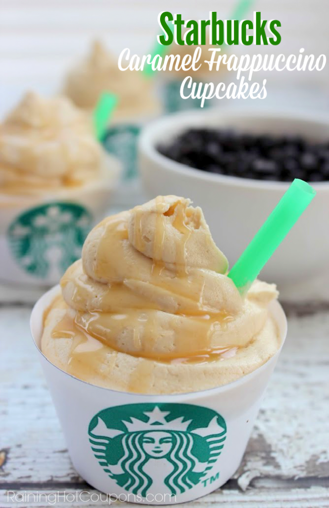 Caramel Frappuccino Cupcakes via A Bowl Full of Lemons OPAAT