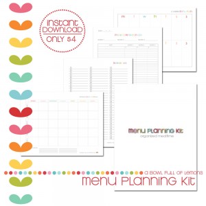 A Bowl Full of Lemons Menu Planning Kit