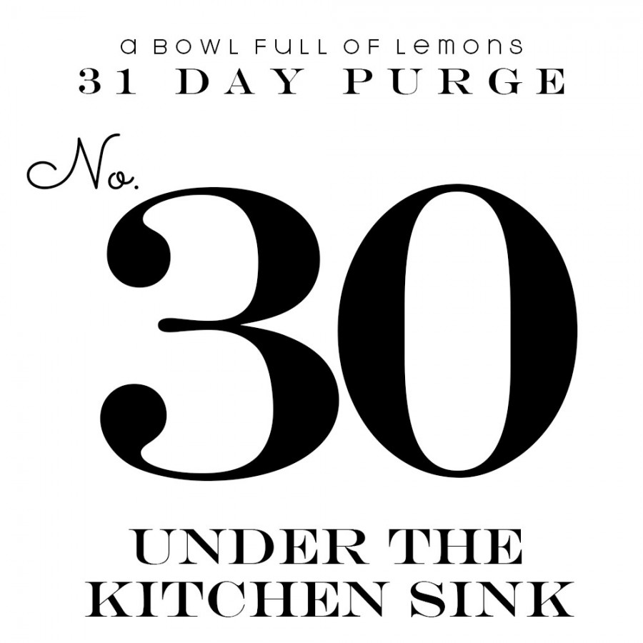 Purge Day 30 Under the Kitchen