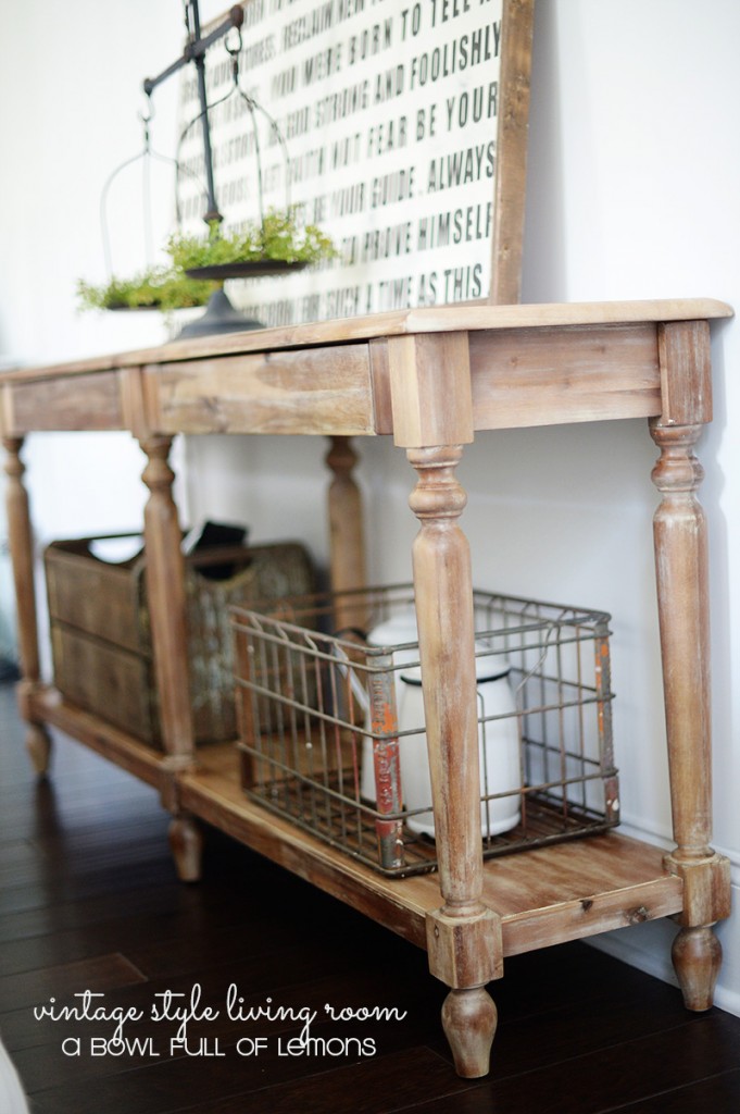 Vintage Style Living Room via A Bowl Full of Lemons 7