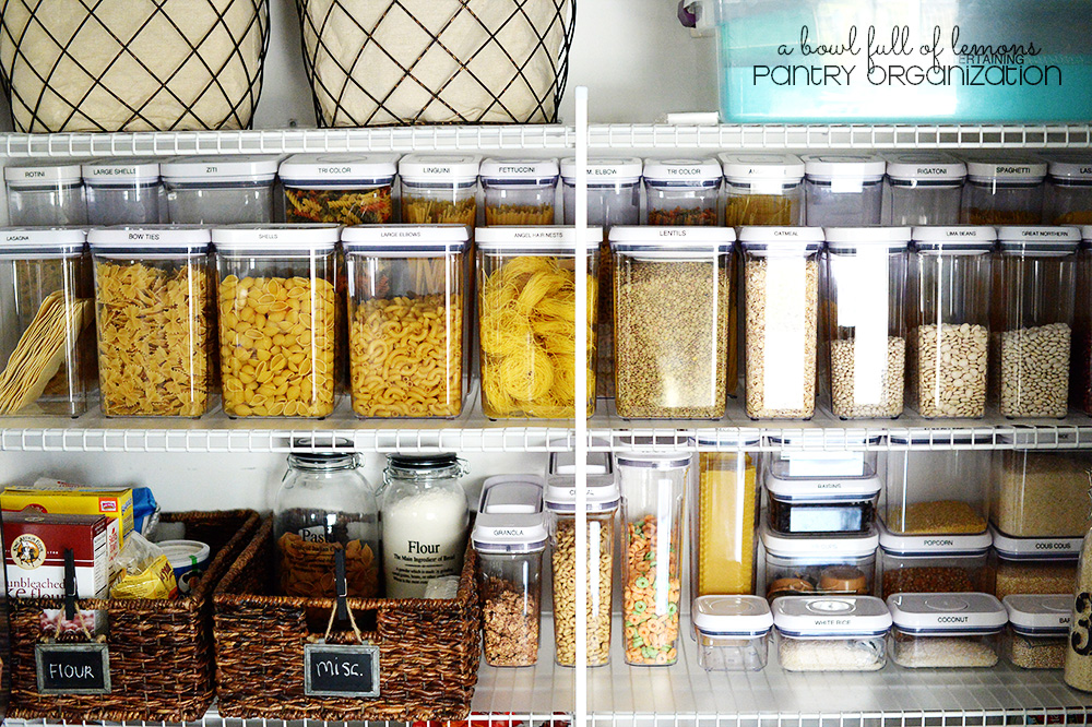 Pantry Organization via A Bowl Full of Lemons 