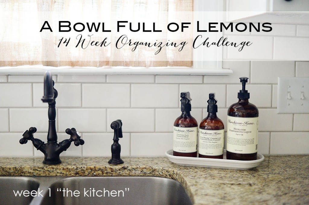 A Bowl Full of Lemons 14 Week Organizing Challenge Week 1 The Kitchen