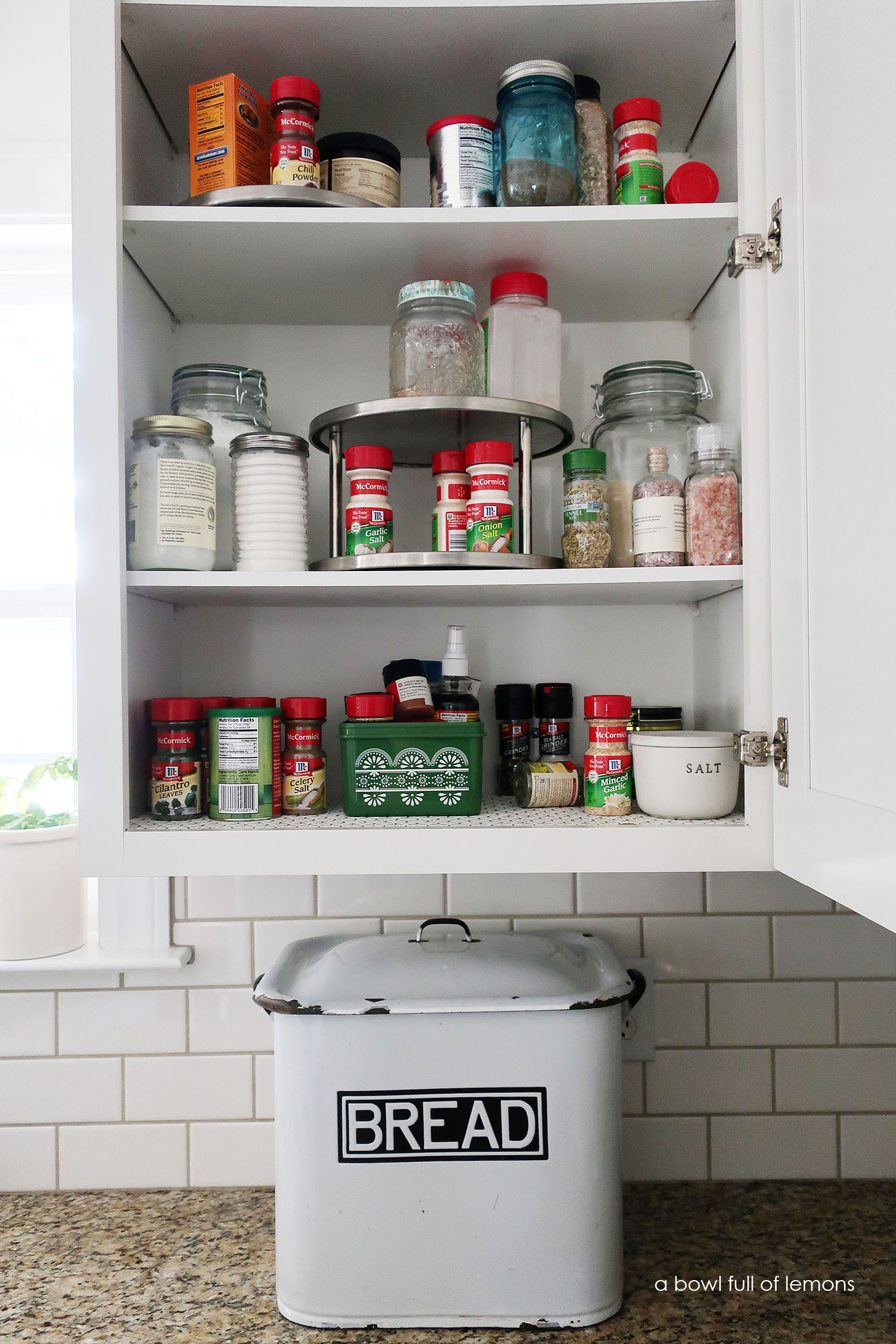 How to Organize a Spice Cabinet - Sarah Hearts